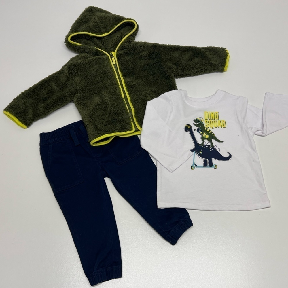 MEMBER'S Mark Boy's 3-Piece Long Sleeve Shirt, Hooded Jacket & Pant Set